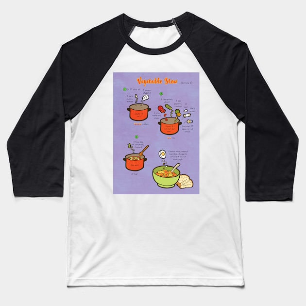 Recipe: Vegetable Stew Baseball T-Shirt by Cedarseed